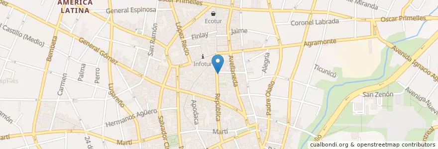 Mapa de ubicacion de Restaurante Nankin en كوبا, Camagüey, Camagüey, Ciudad De Camagüey.
