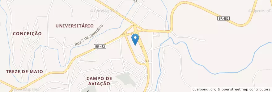 Mapa de ubicacion de Prefeitura Municipal de Alegre en Brésil, Région Sud-Est, Espírito Santo, Região Geográfica Intermediária De Cachoeiro De Itapemirim, Microrregião Caparaó, Alegre.