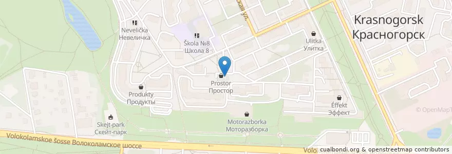 Mapa de ubicacion de International Language School en Russie, District Fédéral Central, Oblast De Moscou, Городской Округ Красногорск.