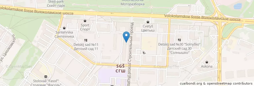 Mapa de ubicacion de Школа единоборств "Олимп" en Russia, Distretto Federale Centrale, Oblast' Di Mosca, Городской Округ Красногорск.