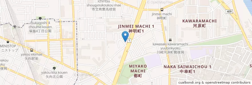 Mapa de ubicacion de Shell en Jepun, 神奈川県, 川崎市, 幸区.