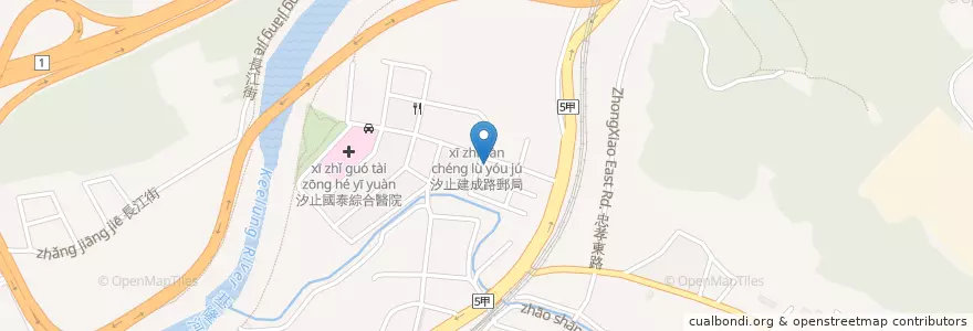 Mapa de ubicacion de 85度C en تايوان, تايبيه الجديدة, 汐止區.