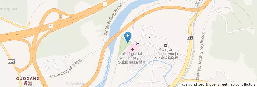 Mapa de ubicacion de 汐止租借站 en تايوان, تايبيه الجديدة, 汐止區.