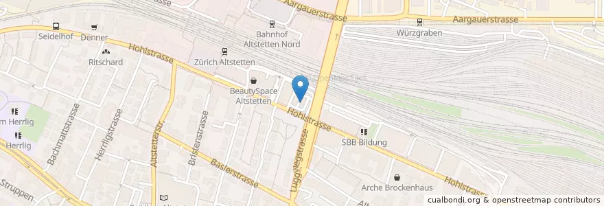 Mapa de ubicacion de SOCAR Hohlstrasse en Schweiz/Suisse/Svizzera/Svizra, Zürich, Bezirk Zürich, Zürich.