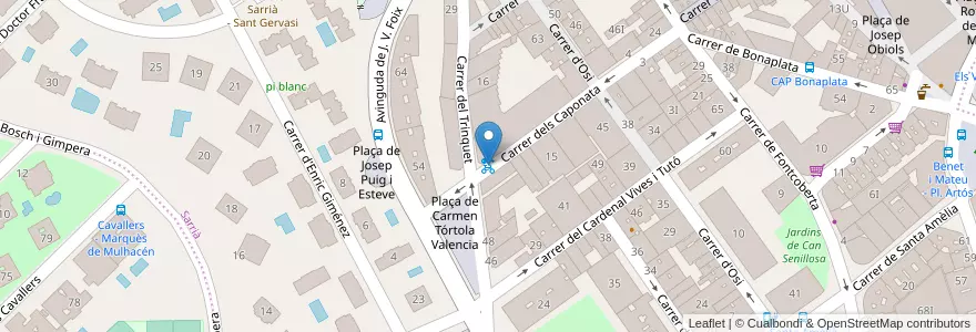 Mapa de ubicacion de 336 - Caponata 10 en 스페인, Catalunya, Barcelona, Barcelonès, 바르셀로나.