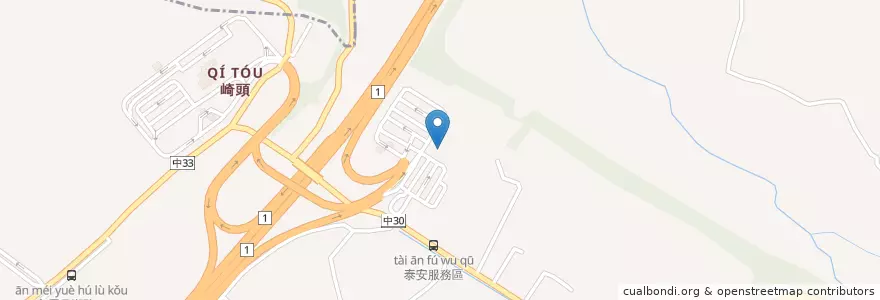Mapa de ubicacion de 星巴克咖啡 en Taiwán, Taichung, 后里區.