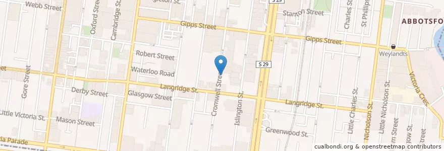 Mapa de ubicacion de STREAT en Australië, Victoria, City Of Yarra.