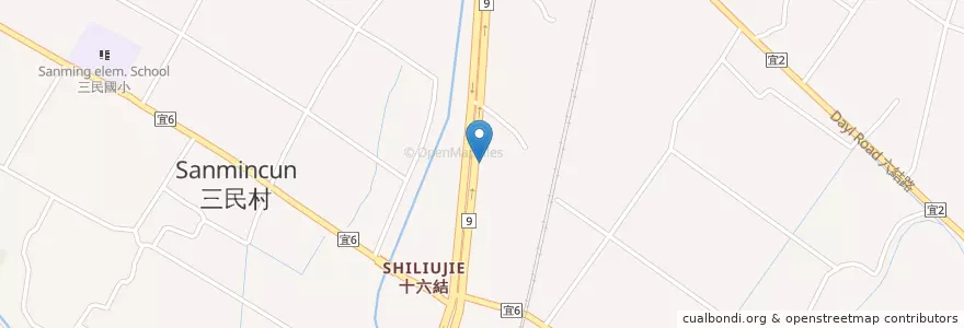 Mapa de ubicacion de 中油豐富站 en تایوان, 臺灣省, 宜蘭縣, 礁溪鄉.