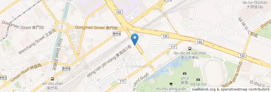 Mapa de ubicacion de 菡萏咖啡 en 타이완, 타이완성, 신주시, 둥구.