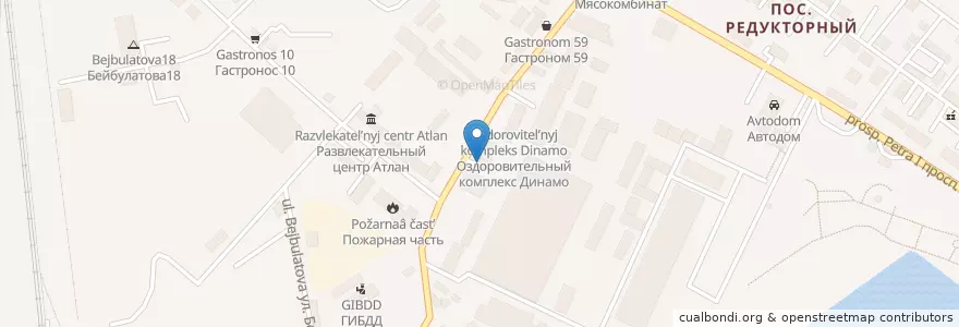 Mapa de ubicacion de Динамо en Russia, Distretto Federale Del Caucaso Settentrionale, Daghestan, Городской Округ Махачкала.
