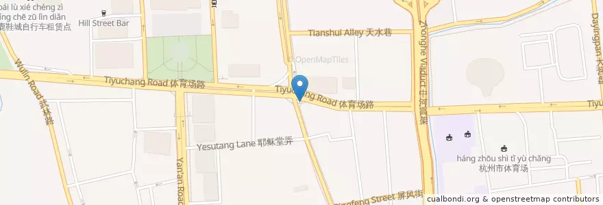 Mapa de ubicacion de 肯德基 en 중국, 저장성, 항저우시, 샤청구.