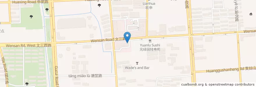 Mapa de ubicacion de Fifth Avenue en 中国, 浙江省, 杭州市, 西湖区.