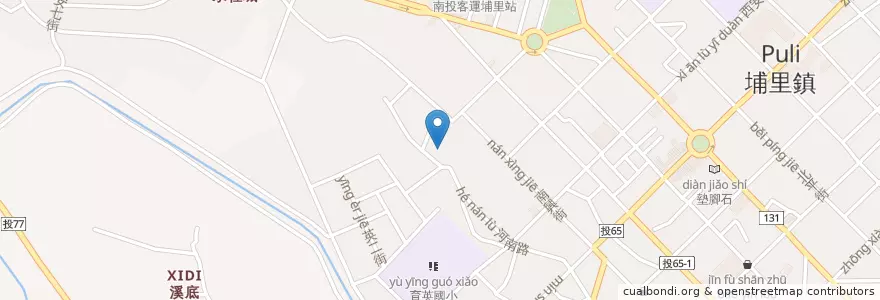 Mapa de ubicacion de 孔子廟 en Tayvan, 臺灣省, Nantou, 埔里鎮.