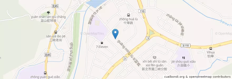 Mapa de ubicacion de 誠祐藥局 en Taiwan, 新北市, 三峽區.