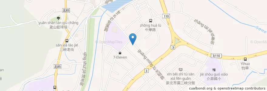 Mapa de ubicacion de 紅燒鰻 en Taiwan, New Taipei, Sanxia District.