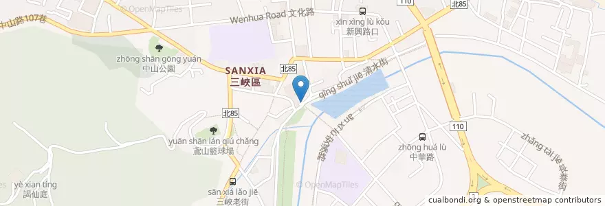 Mapa de ubicacion de 陳三豆花 en 臺灣, 新北市, 三峽區.