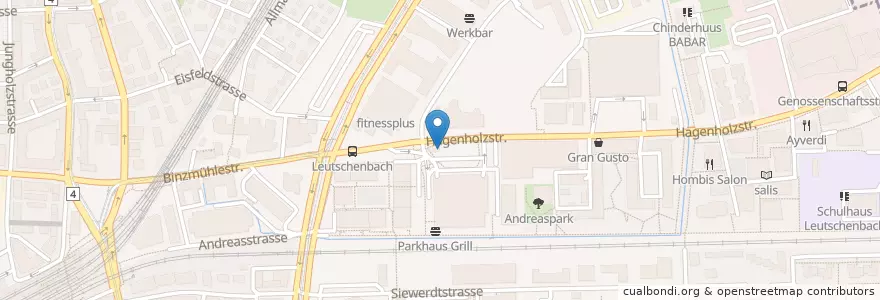 Mapa de ubicacion de Europcar en سوئیس, زوریخ, Bezirk Zürich, Zürich.