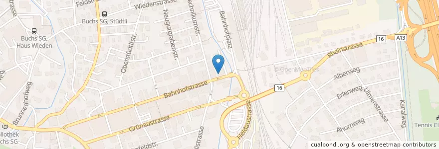 Mapa de ubicacion de Troja en İsviçre, Sankt Gallen, Wahlkreis Werdenberg, Buchs (Sg).