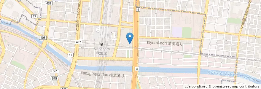 Mapa de ubicacion de 金の蔵 en 日本, 東京都, 千代田区.