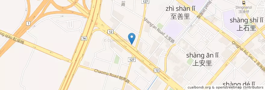 Mapa de ubicacion de 阿秋美食廣場 en Тайвань, Тайчжун, 西屯區.