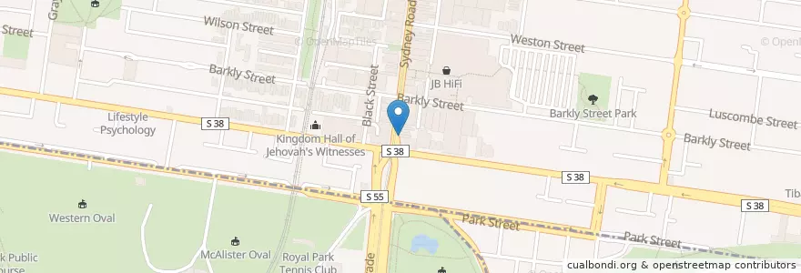 Mapa de ubicacion de Tambassis en Австралия, Виктория, City Of Moreland.