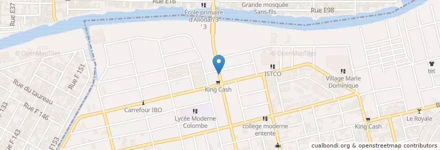 Mapa de ubicacion de Orange Money en コートジボワール, アビジャン, Marcory.