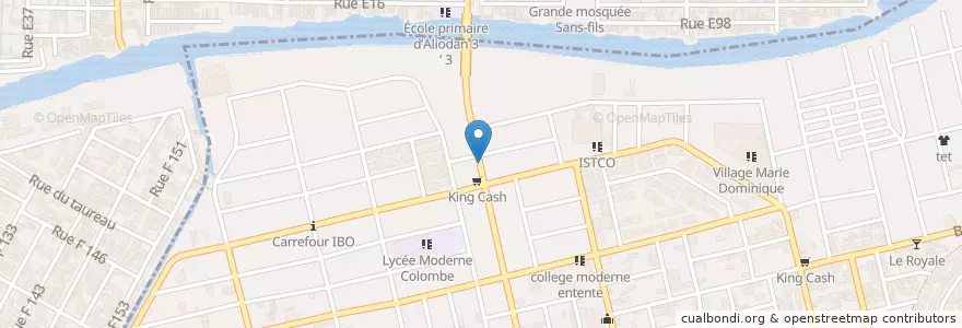 Mapa de ubicacion de Western Union en Côte D’Ivoire, Abidjan, Marcory.