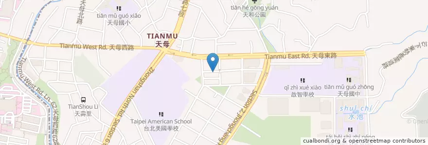 Mapa de ubicacion de 阿財水餃 en 台湾, 新北市, 台北市, 士林区.