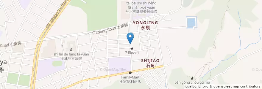 Mapa de ubicacion de 天母豆漿 en تایوان, 新北市, تایپه, 士林區.