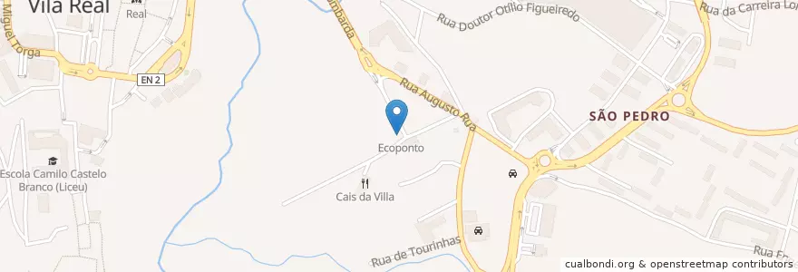 Mapa de ubicacion de Ecoponto en Portugal, Norte, Douro, Vila Real, Vila Real, Vila Real.