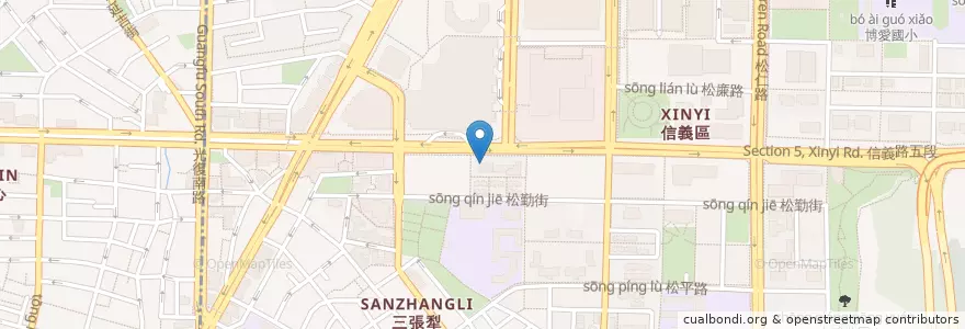 Mapa de ubicacion de 1Bite 2Go en 臺灣, 新北市, 臺北市, 信義區.