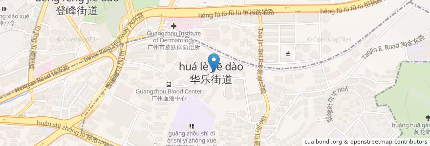 Mapa de ubicacion de 华乐派出所 en China, Guangdong, Guangzhou City, Yuexiu District, 华乐街道.