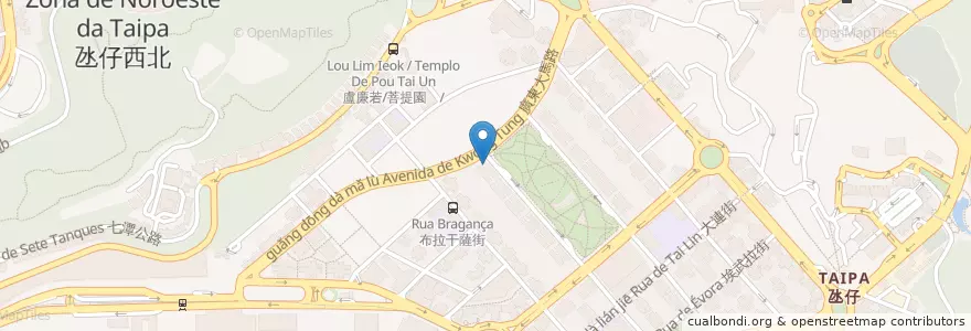 Mapa de ubicacion de 澳門商業銀行 Banco Comercial de Macau en Китай, Гуандун, Макао, Тайпа, 珠海市, Носса-Сеньора-Ду-Карму, Колоане, 香洲区, Сан-Франсиску-Шавьер.