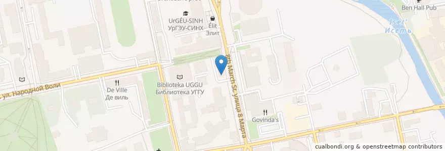 Mapa de ubicacion de Вилка-Ложка en Rússia, Уральский Федеральный Округ, Свердловская Область, Городской Округ Екатеринбург.