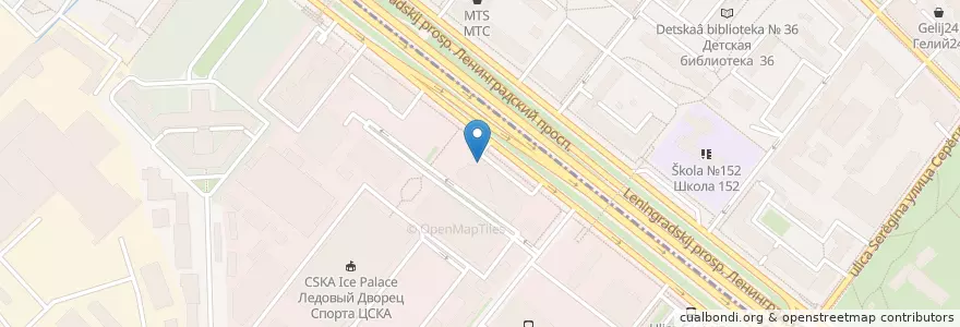 Mapa de ubicacion de Райффайзен en Rússia, Distrito Federal Central, Москва, Северный Административный Округ, Хорошёвский Район, Район Аэропорт.