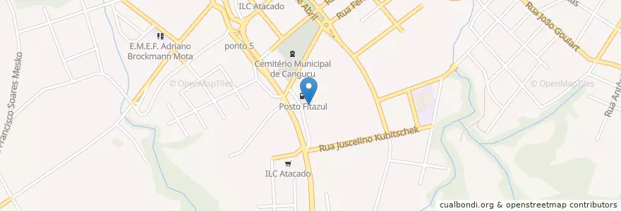 Mapa de ubicacion de Estacionamento Restaurante Expresso Bier en ブラジル, 南部地域, リオグランデ・ド・スル, Região Geográfica Intermediária De Pelotas, Região Geográfica Imediata De Pelotas, Canguçu.