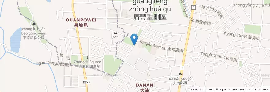 Mapa de ubicacion de 公二停車場 en 台湾, 桃園市, 八徳区.