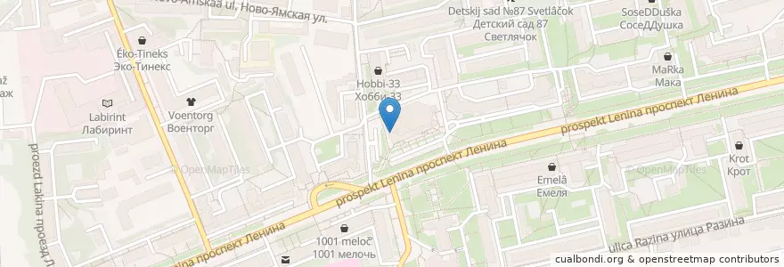 Mapa de ubicacion de Пиццерия То-То en روسيا, Центральный Федеральный Округ, فلاديمير أوبلاست, Городской Округ Владимир.