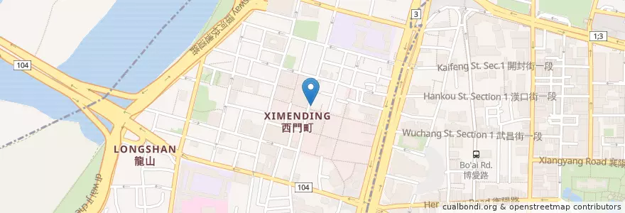 Mapa de ubicacion de 小牛將 en 臺灣, 新北市, 臺北市, 萬華區.