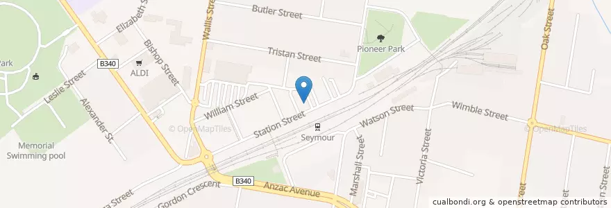 Mapa de ubicacion de Station 26 en 오스트레일리아, Victoria, Shire Of Mitchell.