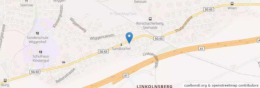 Mapa de ubicacion de Bernerhüsli / Cony's Töff-Treff en スイス, ザンクト・ガレン州, Wahlkreis Rorschach, Rorschacherberg.