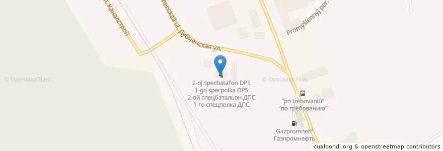 Mapa de ubicacion de 2-ой спецбатальон ДПС 1-го спецполка ДПС en Russia, Central Federal District, Moscow Oblast, Dmitrovsky District.