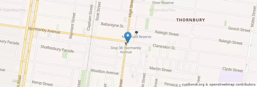 Mapa de ubicacion de Costia Hot Bread en Австралия, Виктория, City Of Darebin.