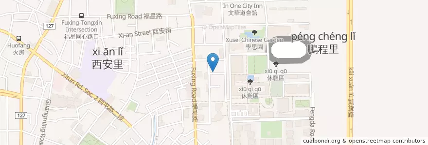 Mapa de ubicacion de 半蹲廚房 en تايوان, تاي شانغ, 西屯區.
