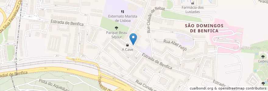 Mapa de ubicacion de O Mimo de Benfica en Португалия, Área Metropolitana De Lisboa, Лиссабон, Grande Lisboa, Лиссабон, São Domingos De Benfica.