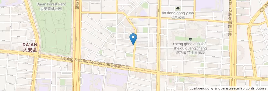 Mapa de ubicacion de 森之豆 en Taiwan, Nuova Taipei, Taipei, 大安區.