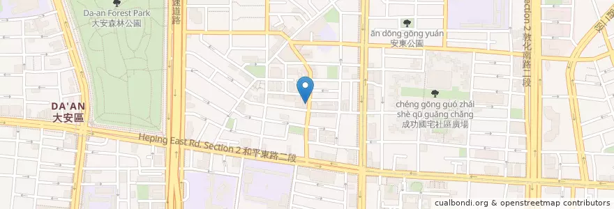 Mapa de ubicacion de Vitalita義式廚房 en Taiwan, Nuova Taipei, Taipei, 大安區.