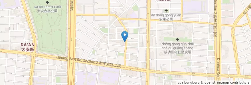 Mapa de ubicacion de 仁安內科小兒科 en 臺灣, 新北市, 臺北市, 大安區.