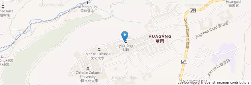 Mapa de ubicacion de 山仔後教會 en تایوان, 新北市, تایپه, 北投區, 士林區.