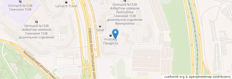 Mapa de ubicacion de Центр доктора Бубновского en Russie, District Fédéral Central, Moscou, Северо-Западный Административный Округ, Район Митино.